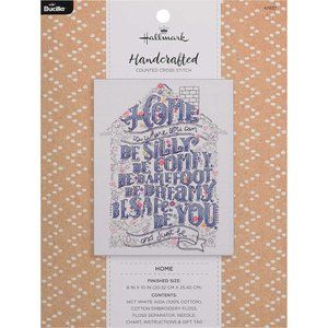 Bucilla Hallmark Handcrafted Counted Cross Stitch Kit "Home" #47837 NWT